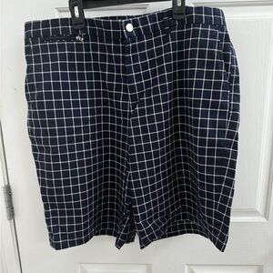 Lauren Ralph Lauren women's navy blue & white pin striped, Bermuda style shorts